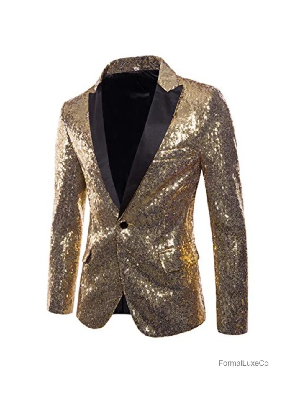 Mens Sequin Dress Suit Jacket One Button Party Tuxedo Sport Coat Blazer